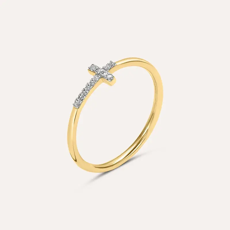 Anello Fantasia Claire Oro Giallo Cubic Zirconia