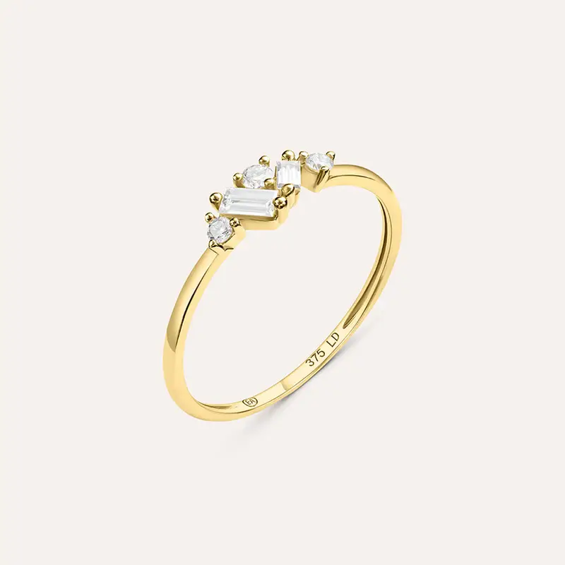 Anello Fantasia Diamade Glam Oro Giallo Diamante Lab-Grown
