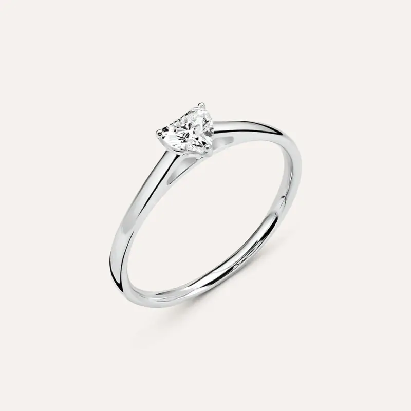 Anello Fantasia Diamade Oro Bianco Diamante Lab-Grown