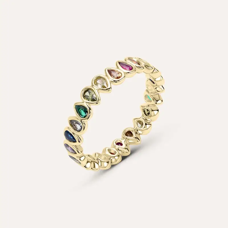 Anello Fantasia Golden Dream Placcato Oro Giallo Cristallo