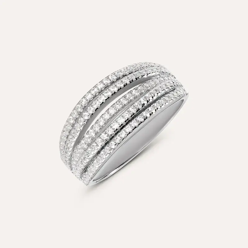 Anello Fantasia Silver Shine Argento Rodiato Cubic Zirconia