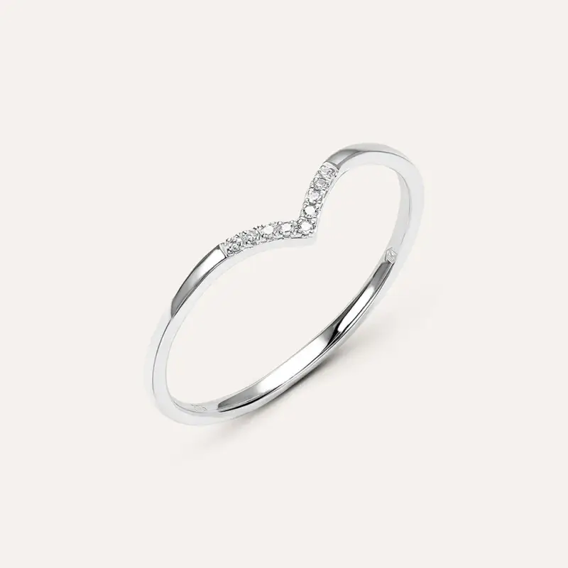 Anello Fantasia Sophia Oro Bianco Diamante