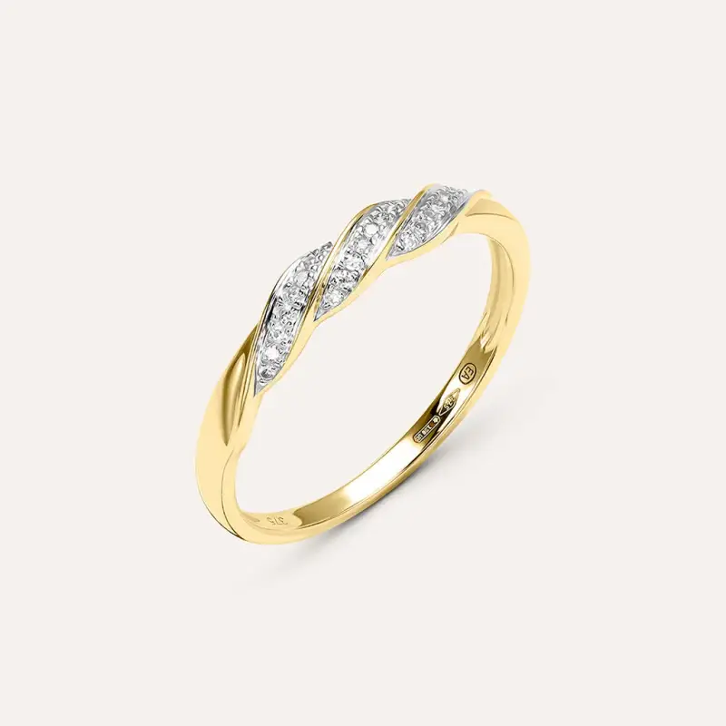 Anello Fantasia Sophia Oro Giallo Diamante