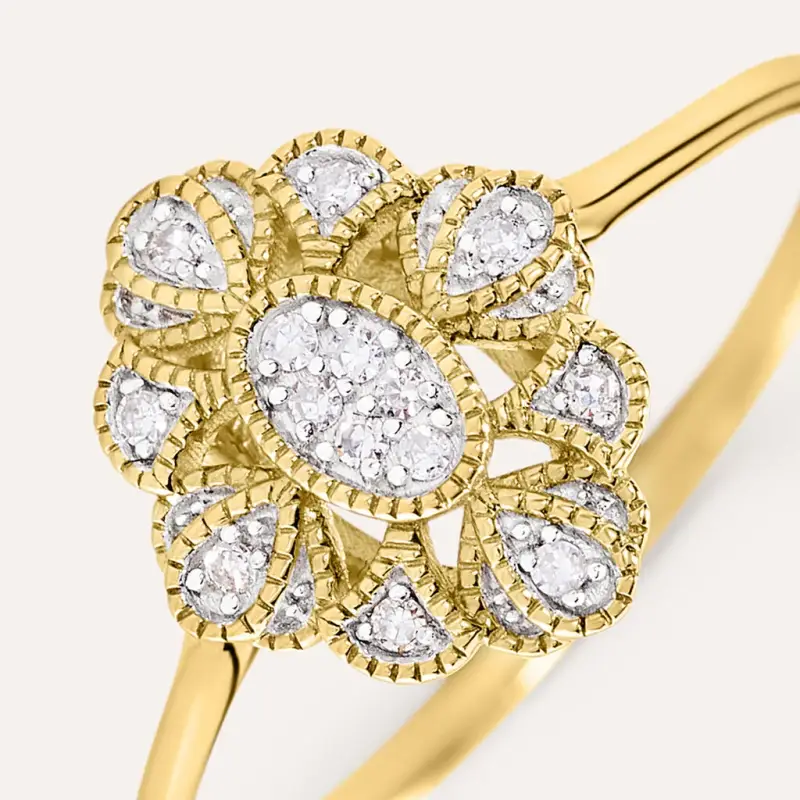 Anello Fantasia Sophia Oro Giallo Diamante miniatura 2