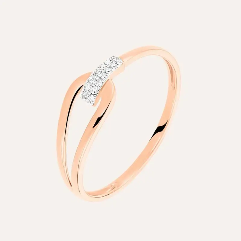 Anello Fantasia Sophia Oro Rosa Diamante