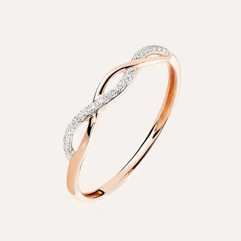 Anello Fantasia Sophia Oro Rosa Diamante