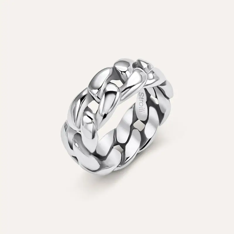 Anello Fascia Man Code Acciaio