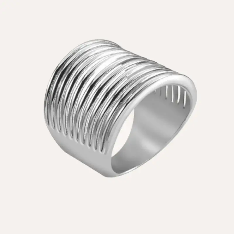 Anello Fascia Moonlight Acciaio