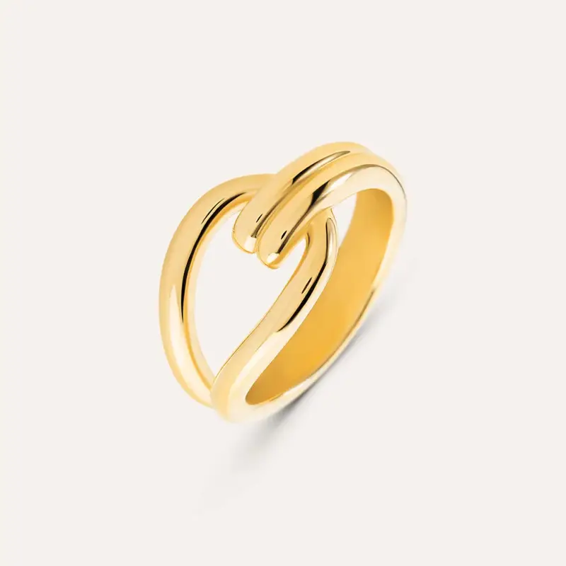 Anello Fascia Radiance Acciaio Dorato