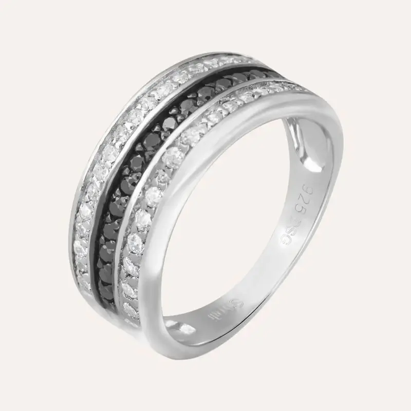 Anello Fascia Silver Shine Argento Rodiato Cubic Zirconia