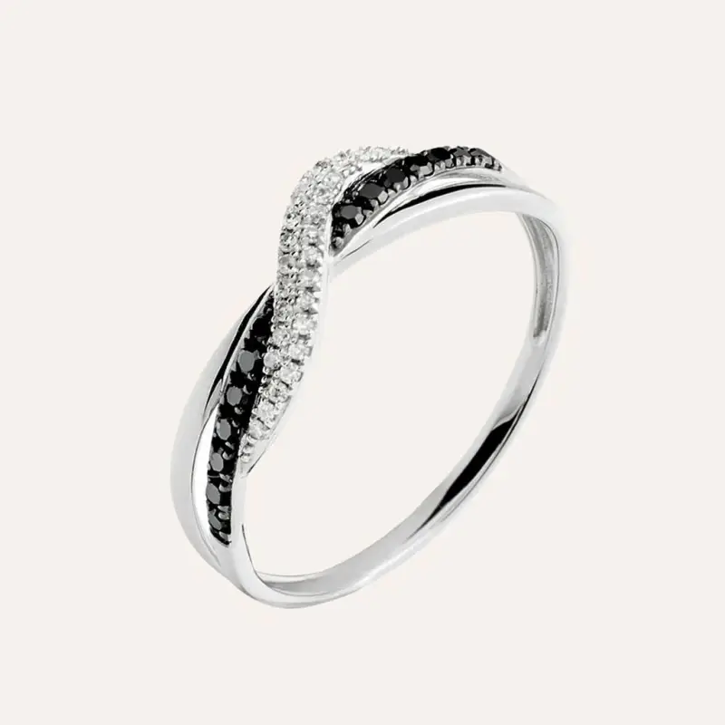 Anello Fascia Sophia Oro Bianco Diamante