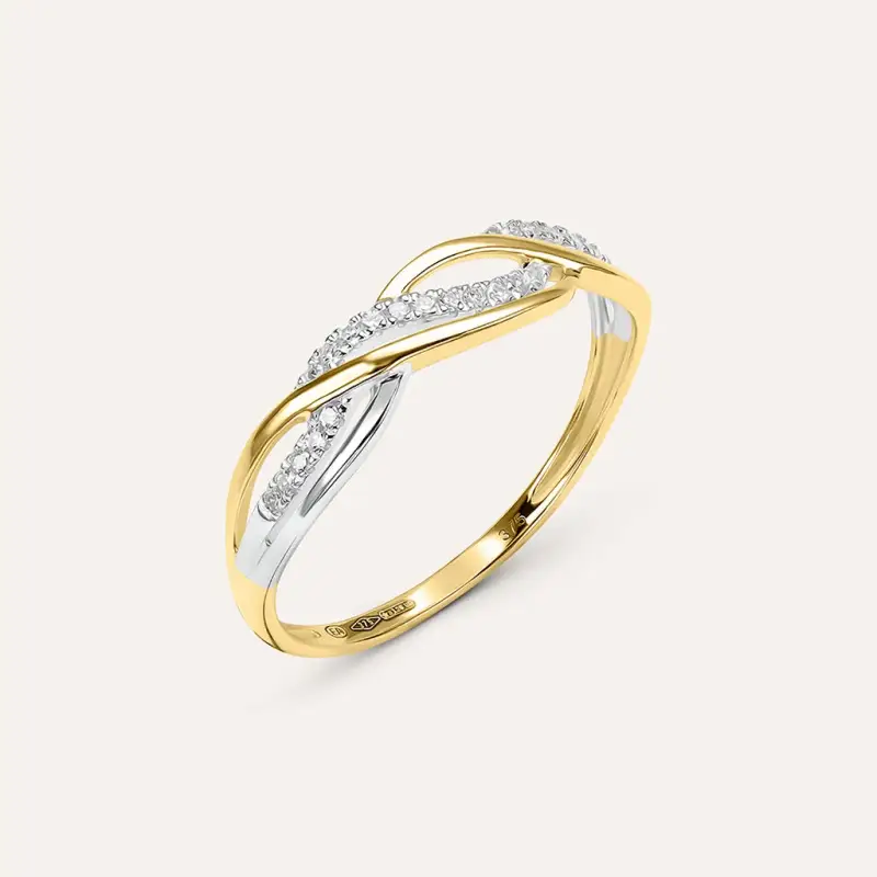 Anello Fascia Sophia Oro Bicolore Diamante