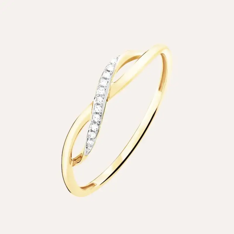 Anello Fascia Sophia Oro Giallo Diamante