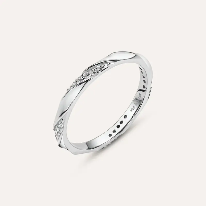 Anello Fedina Silver Collection Argento Rodiato Cubic Zirconia