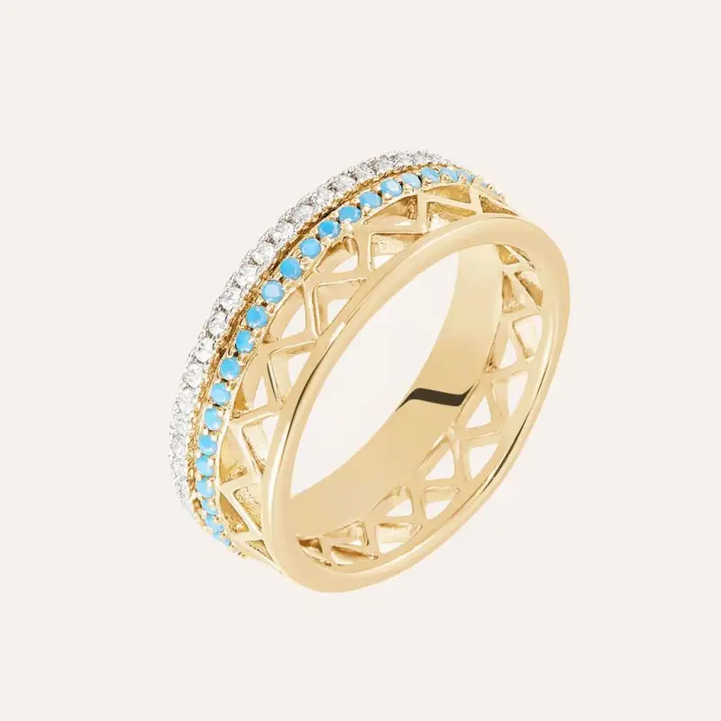 Anello Golden Dream Placcato Oro Giallo Cubic Zirconia