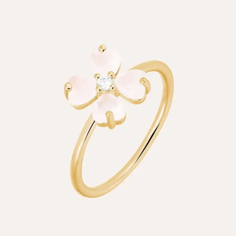 Anello Golden Dream Placcato Oro Giallo Vetro Cubic Zirconia