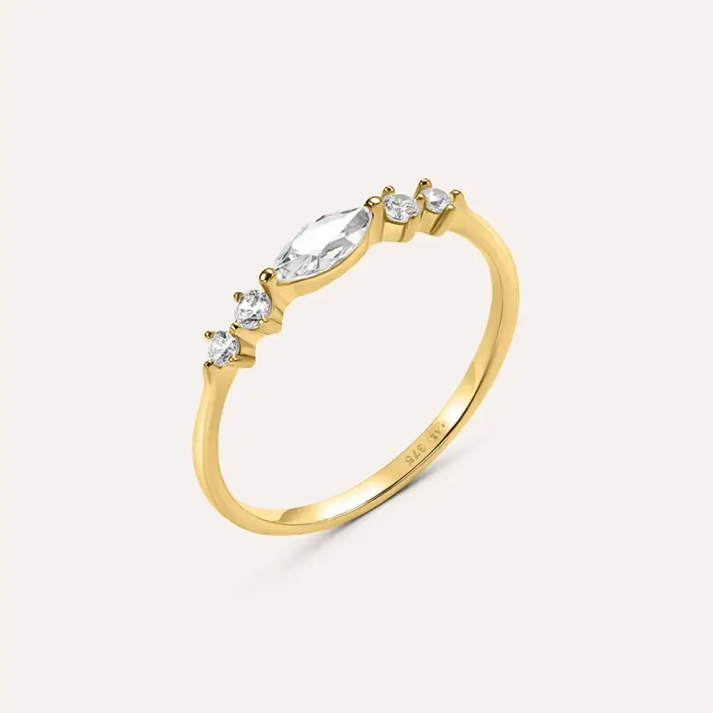 Anello Riviere Claire Oro Giallo Cubic Zirconia