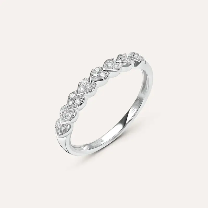 Anello Riviere Sophia Oro Bianco Diamante