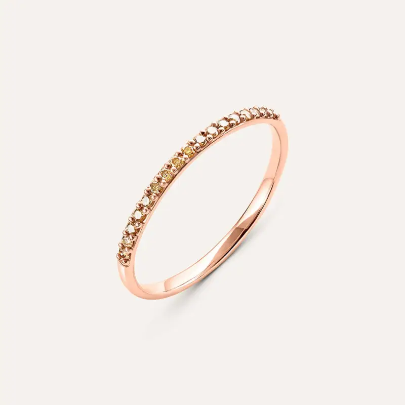 Anello Semi-eternity Sophia Oro Rosa Diamante
