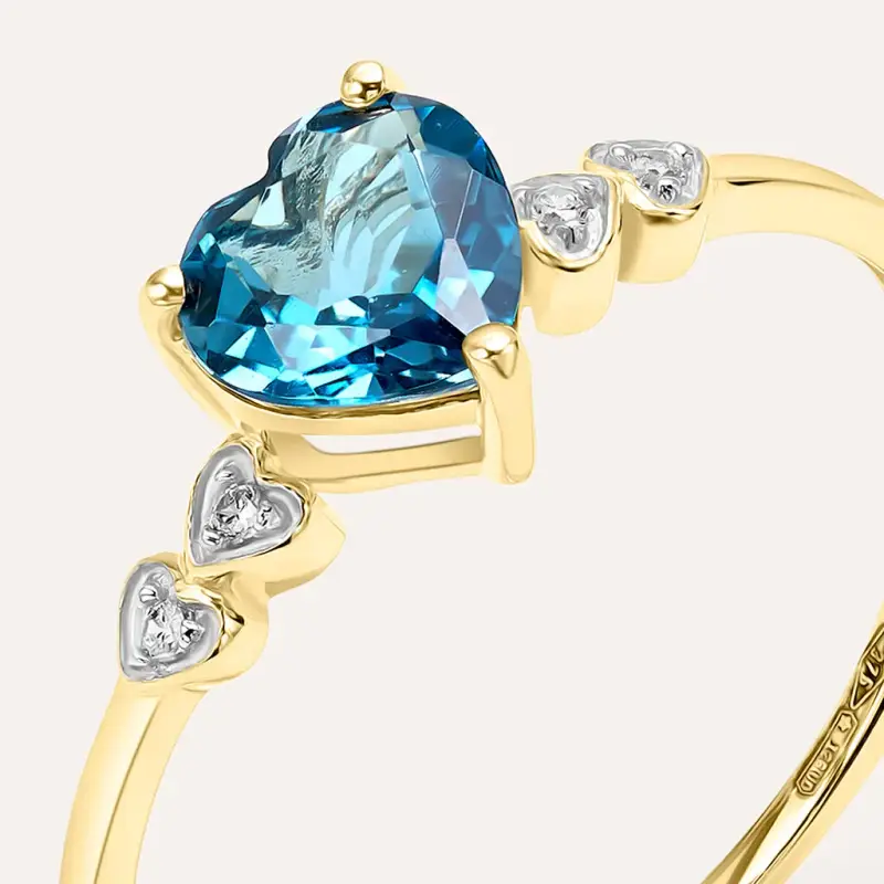 Anello Solitario Amélie Oro Giallo Topazio Cubic Zirconia miniatura 2