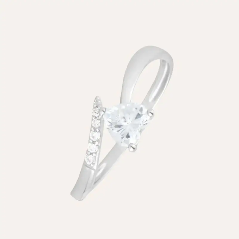 Anello Solitario Claire Oro Bianco Cubic Zirconia