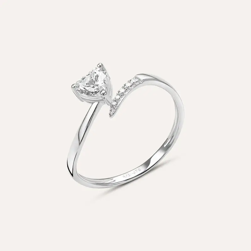 Anello Solitario Claire Oro Bianco Cubic Zirconia