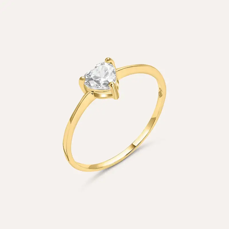 Anello Solitario Claire Oro Giallo Cubic Zirconia