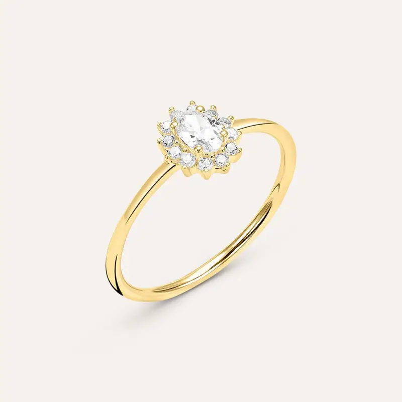 Anello Solitario Kate Diamade Glam Oro Giallo Diamante Lab-Grown