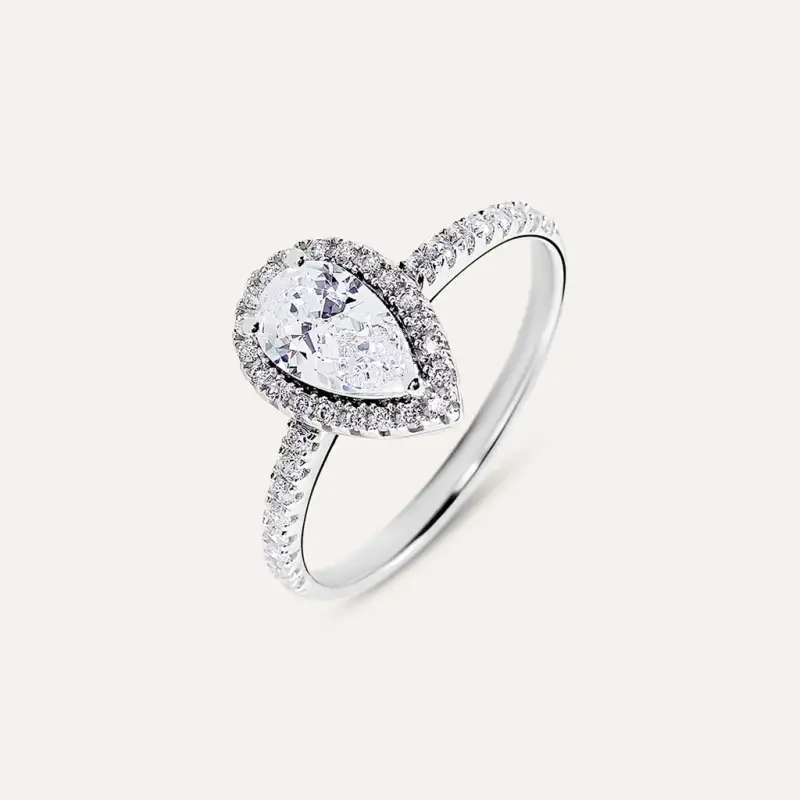 Anello Solitario Silver Elegance Argento Rodiato Cubic Zirconia