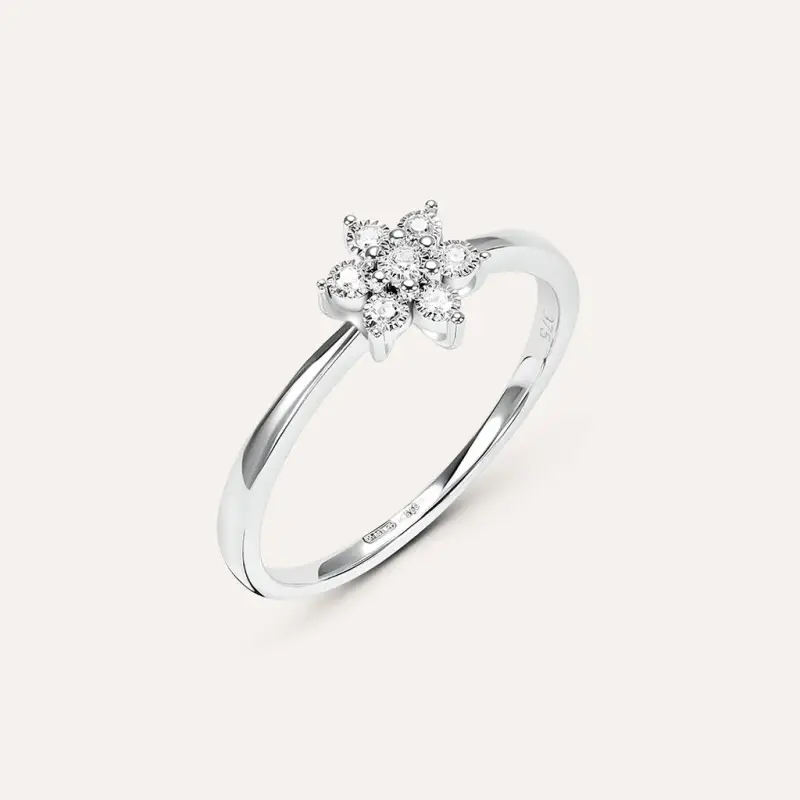 Anello Solitario Sophia Oro Bianco Diamante