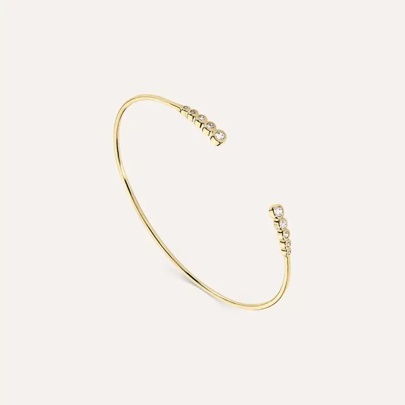 Bangle Golden Dream Placcato Oro Giallo Cubic Zirconia