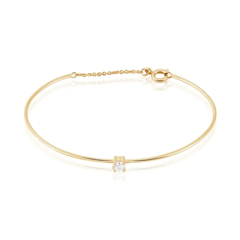 Bangle Golden Dream Placcato Oro Giallo Cubic Zirconia