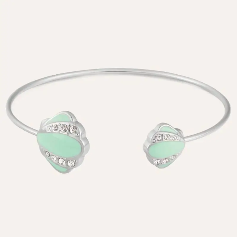 Bangle Lady Sweet Acciaio Conchiglia e Cristalli
