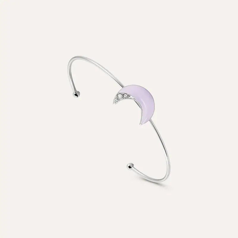 Bangle Lady Sweet Acciaio Luna e Cristalli
