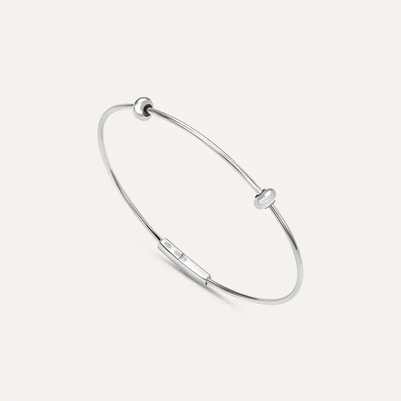 Bangle Love Beats Argento Rodiato