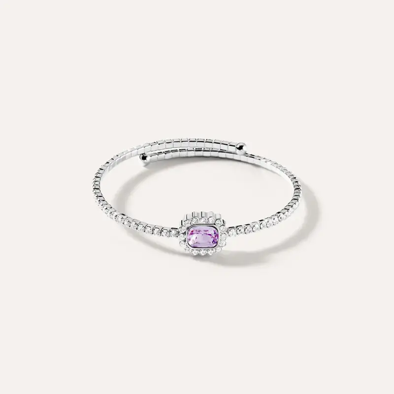 Bangle Romantic Shine Metallo Cristallo