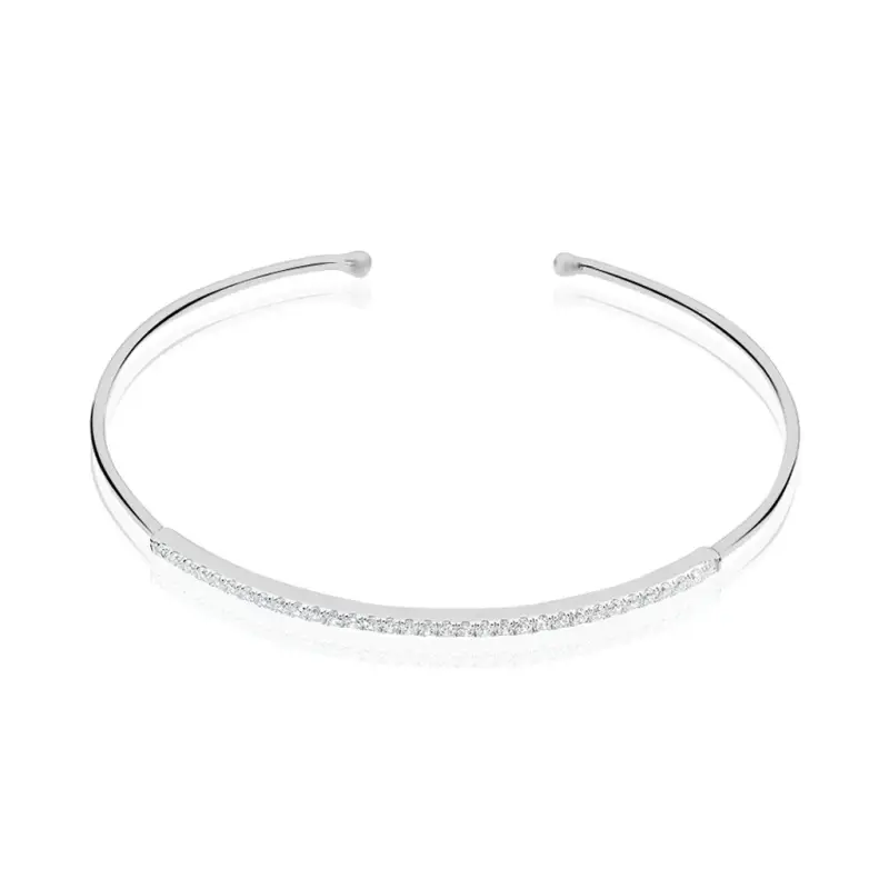 Bangle Silver Elegance Argento Rodiato Cubic Zirconia