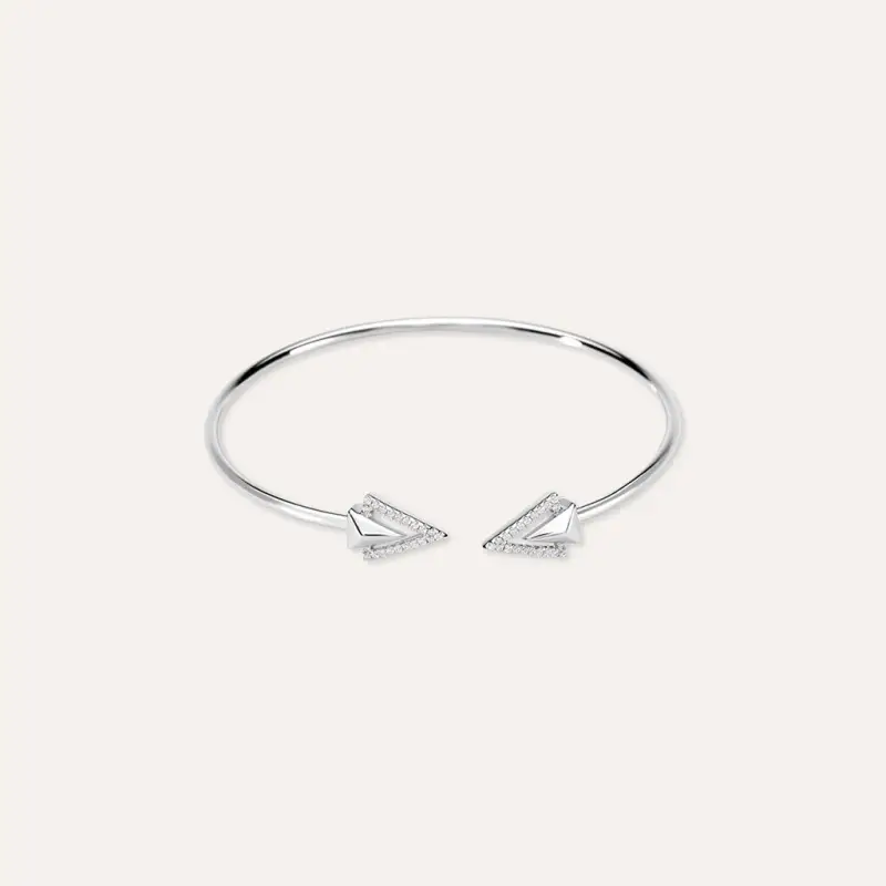 Bangle Silver Shine Argento Rodiato Cubic Zirconia