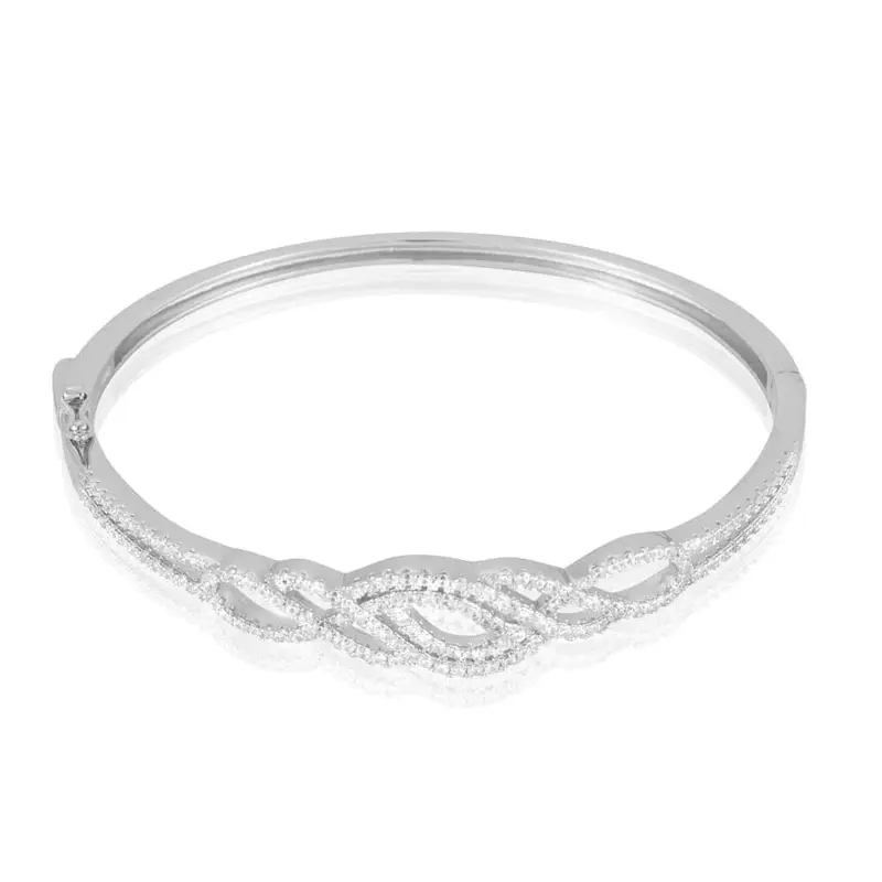 Bangle Silver Shine Argento Rodiato Cubic Zirconia