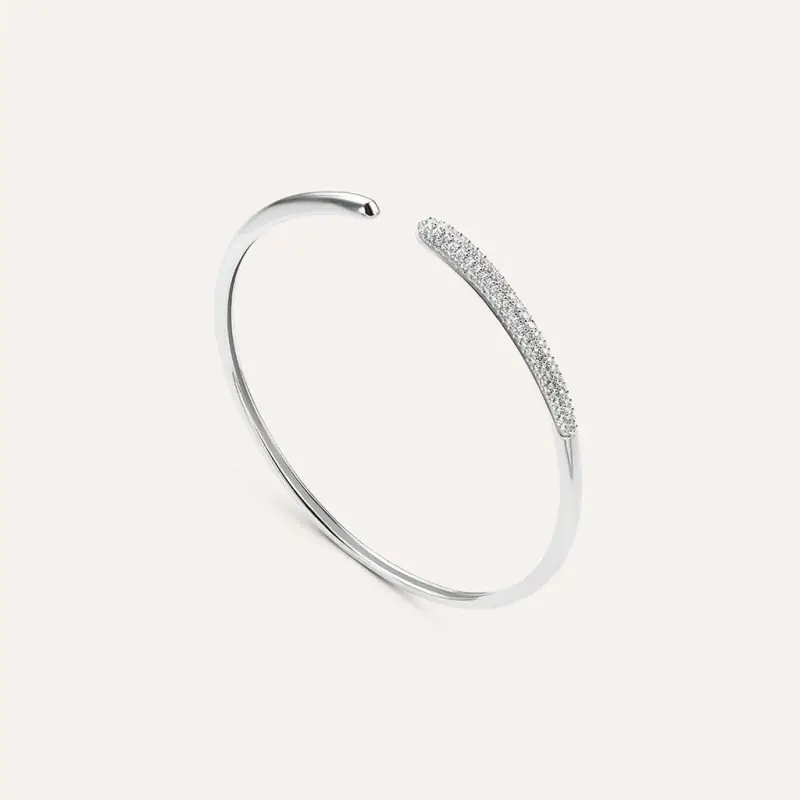 Bangle Silver Shine Argento Rodiato Cubic Zirconia