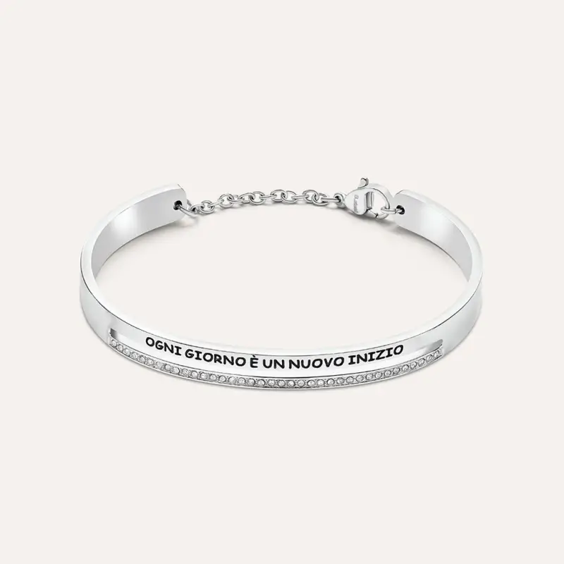 Bangle Sunrise Acciaio Cristallo