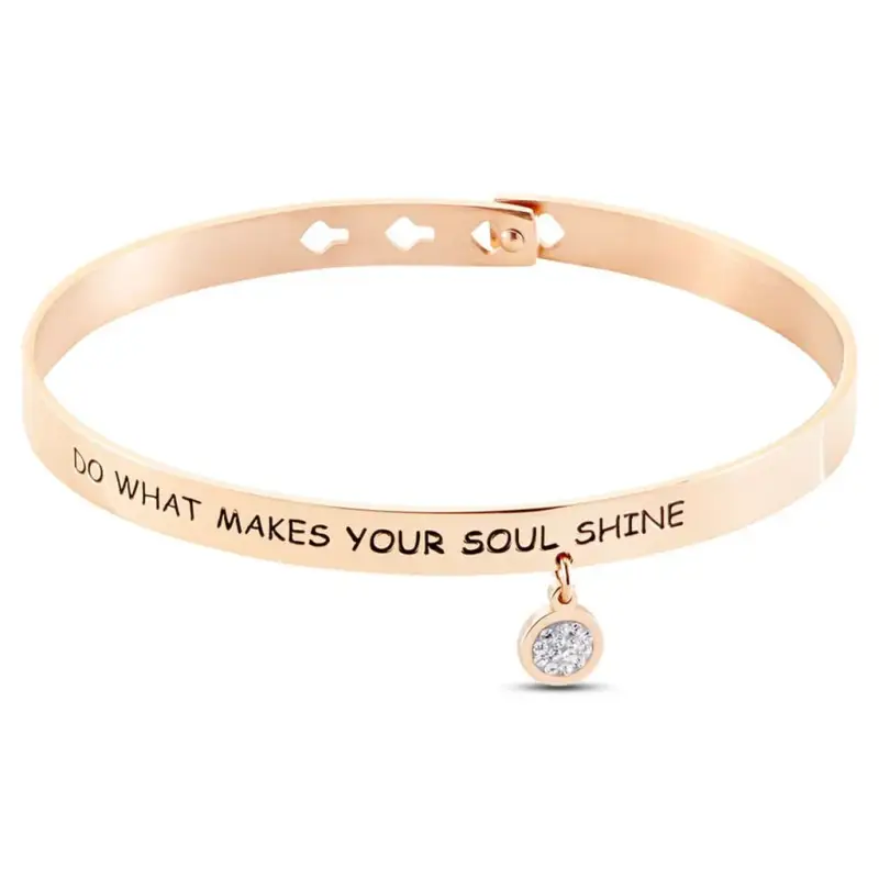 Bangle Sunrise Acciaio Rosa Cristallo