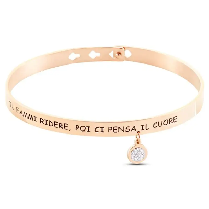 Bangle Sunrise Acciaio Rosa Cristallo