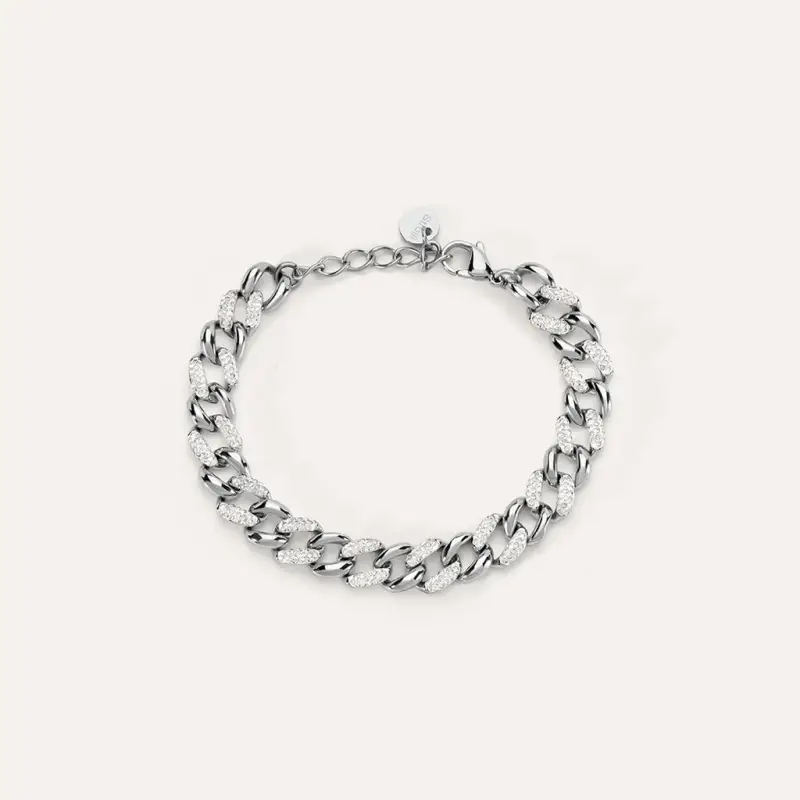 Bracciale Catena Aura Acciaio Cristallo