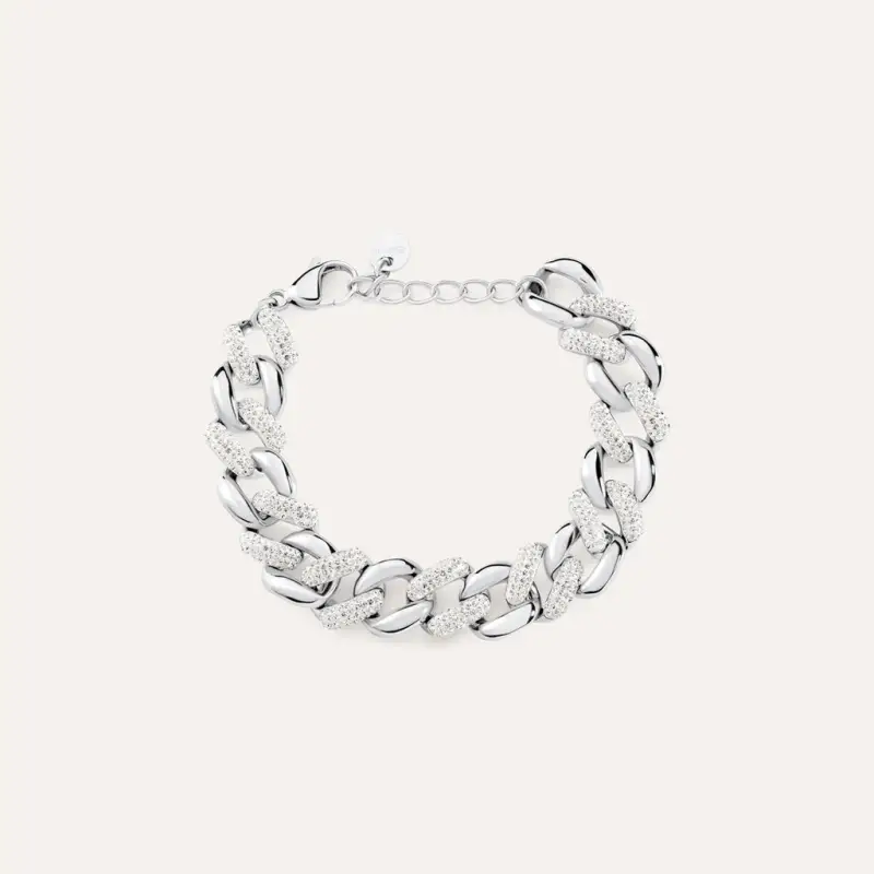 Bracciale Catena Aura Acciaio Cristallo