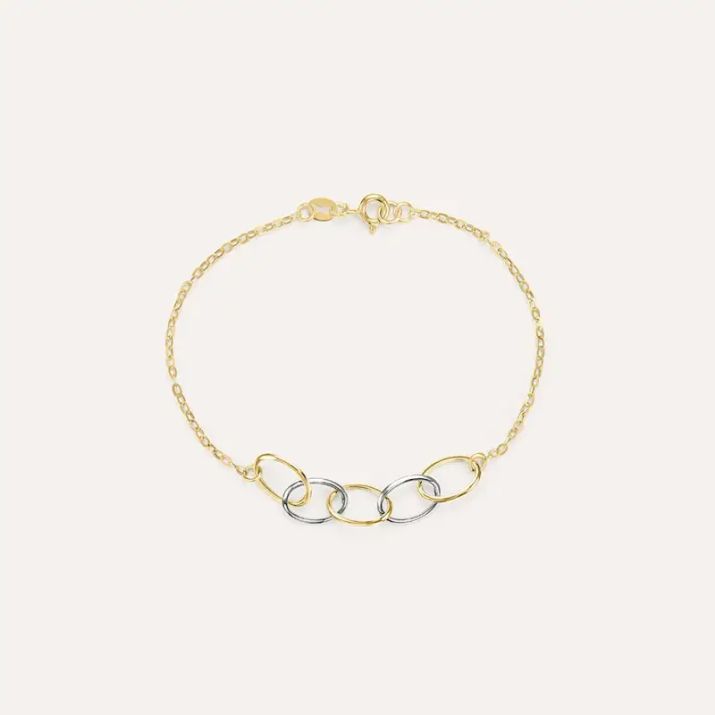 Bracciale Catena Beverly Oro Bicolore