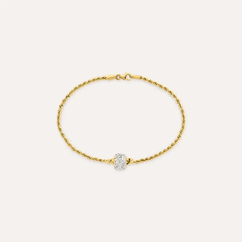 Bracciale Catena Christelle Oro Giallo Cristallo