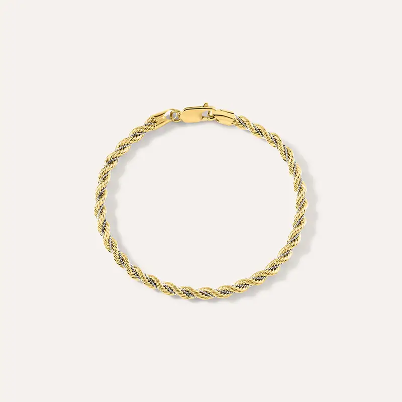 Bracciale Catena Colette Oro Bicolore Giallo / Bianco