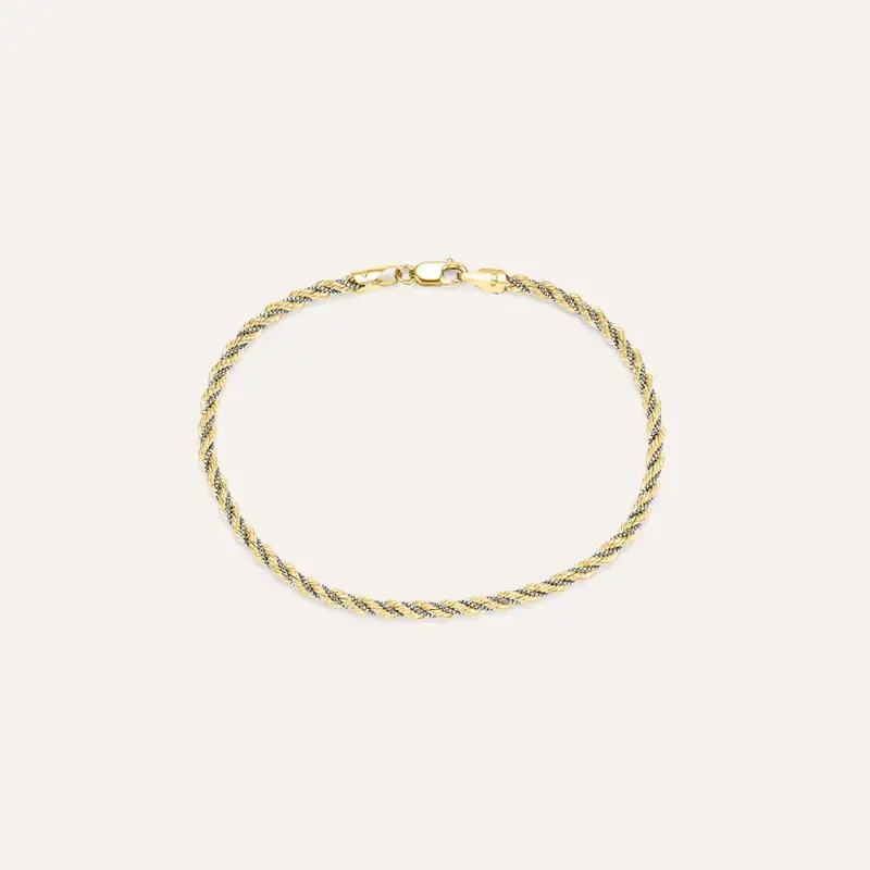 Bracciale Catena Colette Oro Bicolore Giallo / Bianco