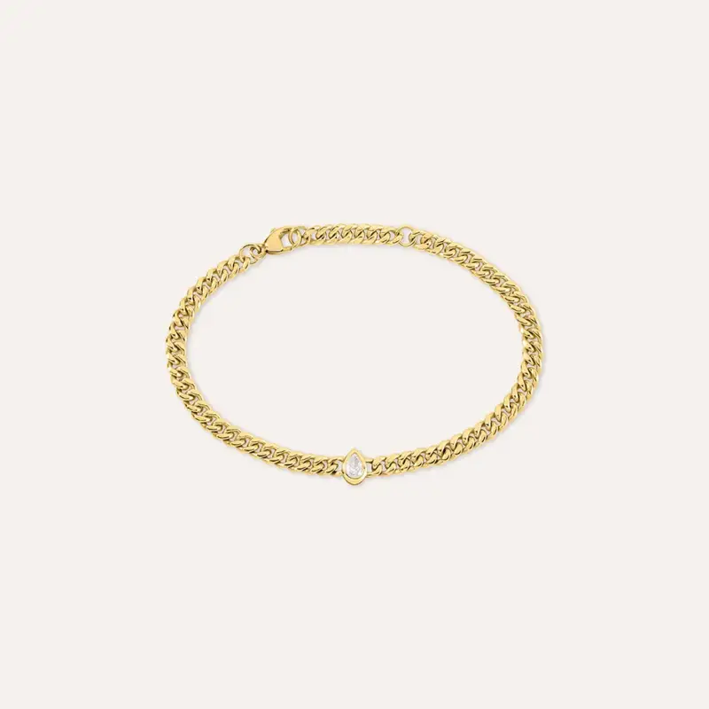Bracciale Catena Diamade Glam Oro Giallo Diamante Lab-Grown